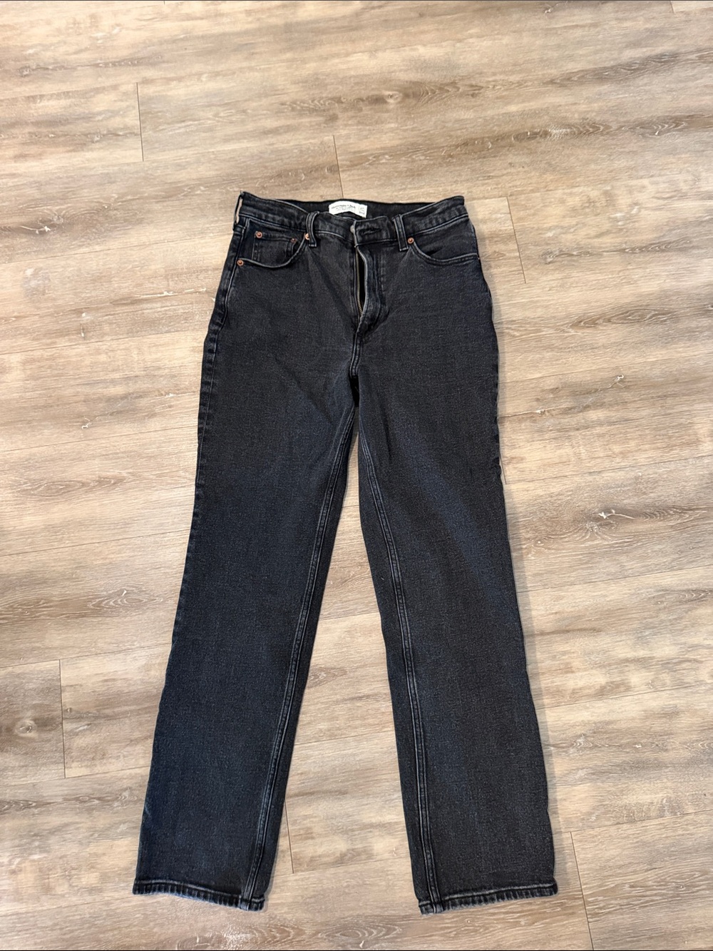 Abercrombie & Fitch Black Straight-Leg Women's Jeans